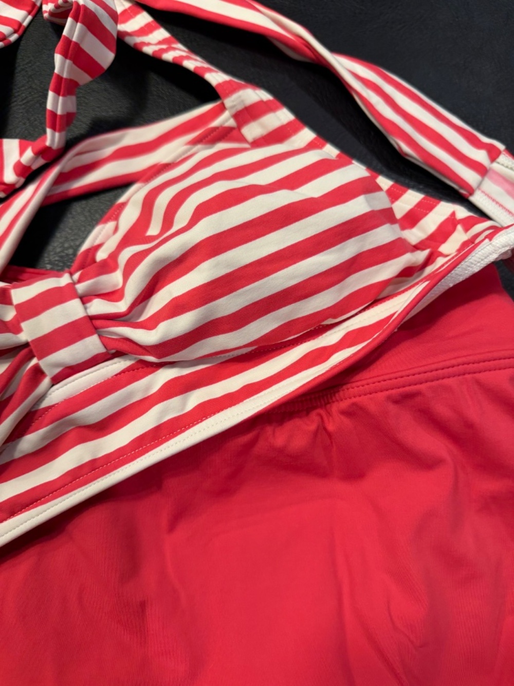 Land's End Vintage Bikini Swimsuit Pink Medium Top and Bottom Swim Skirt - Picture 3 of 4